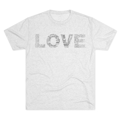 LOVE Typography T‑Shirt — Word Collage Design