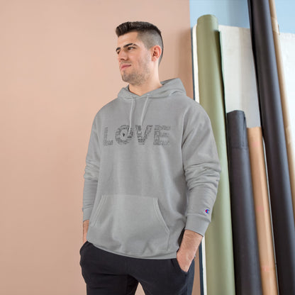 'Peace inside LOVE' Graphic Champion Hoodie with MacroBites Back Logo