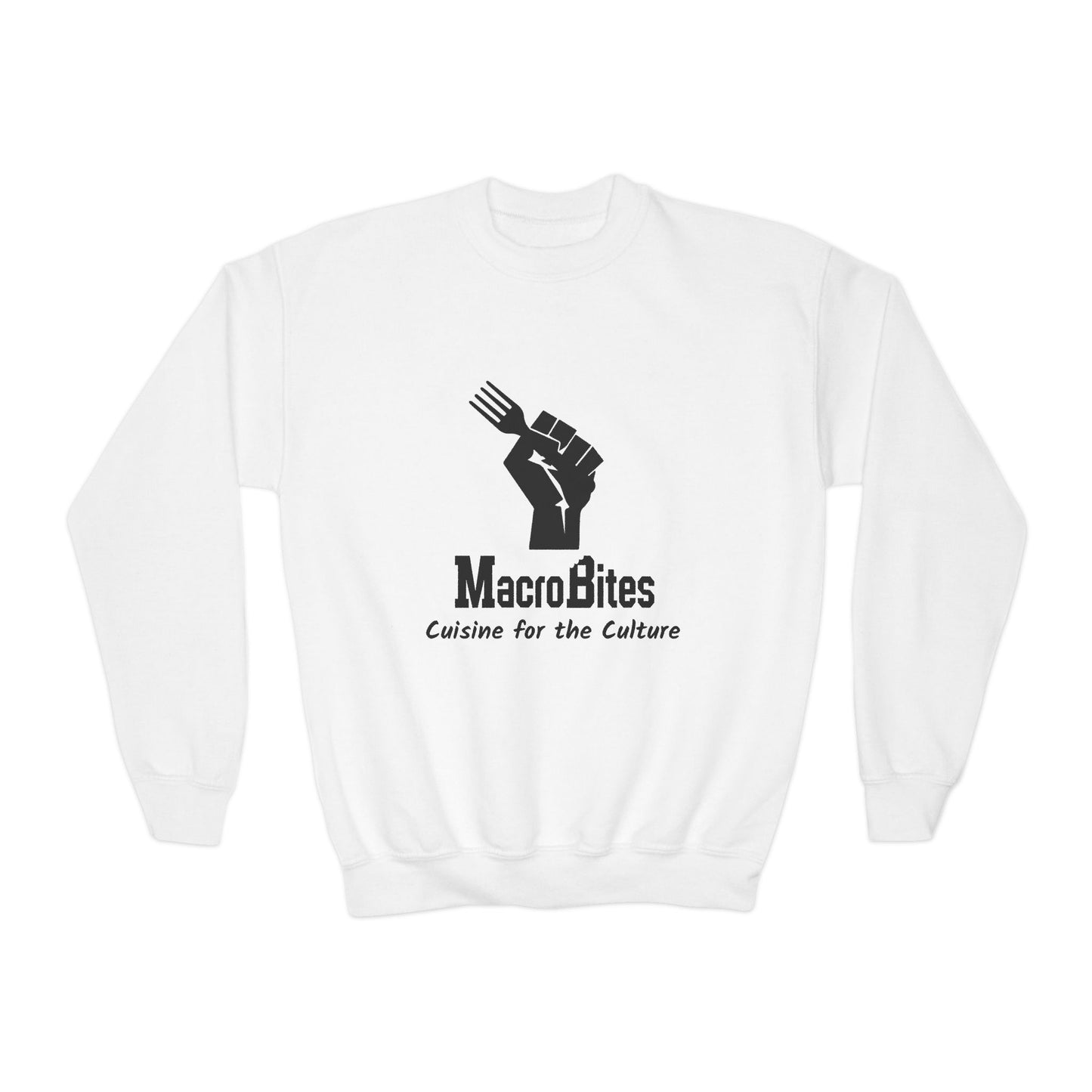 Youth Sweatshirt — "MacroBites: Cuisine for the Culture" Crewneck