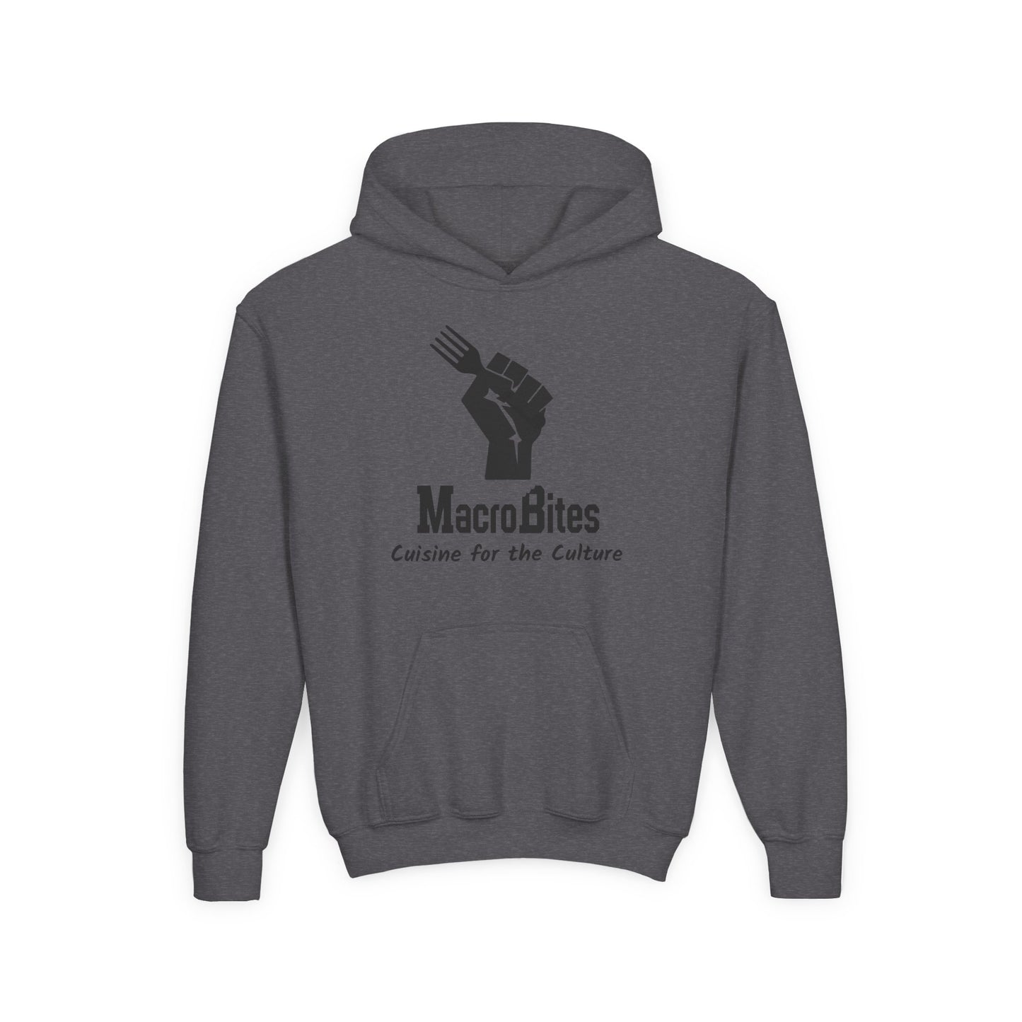 MacroBites Youth Hoodie - "Cuisine for the Culture" Logo Pullover