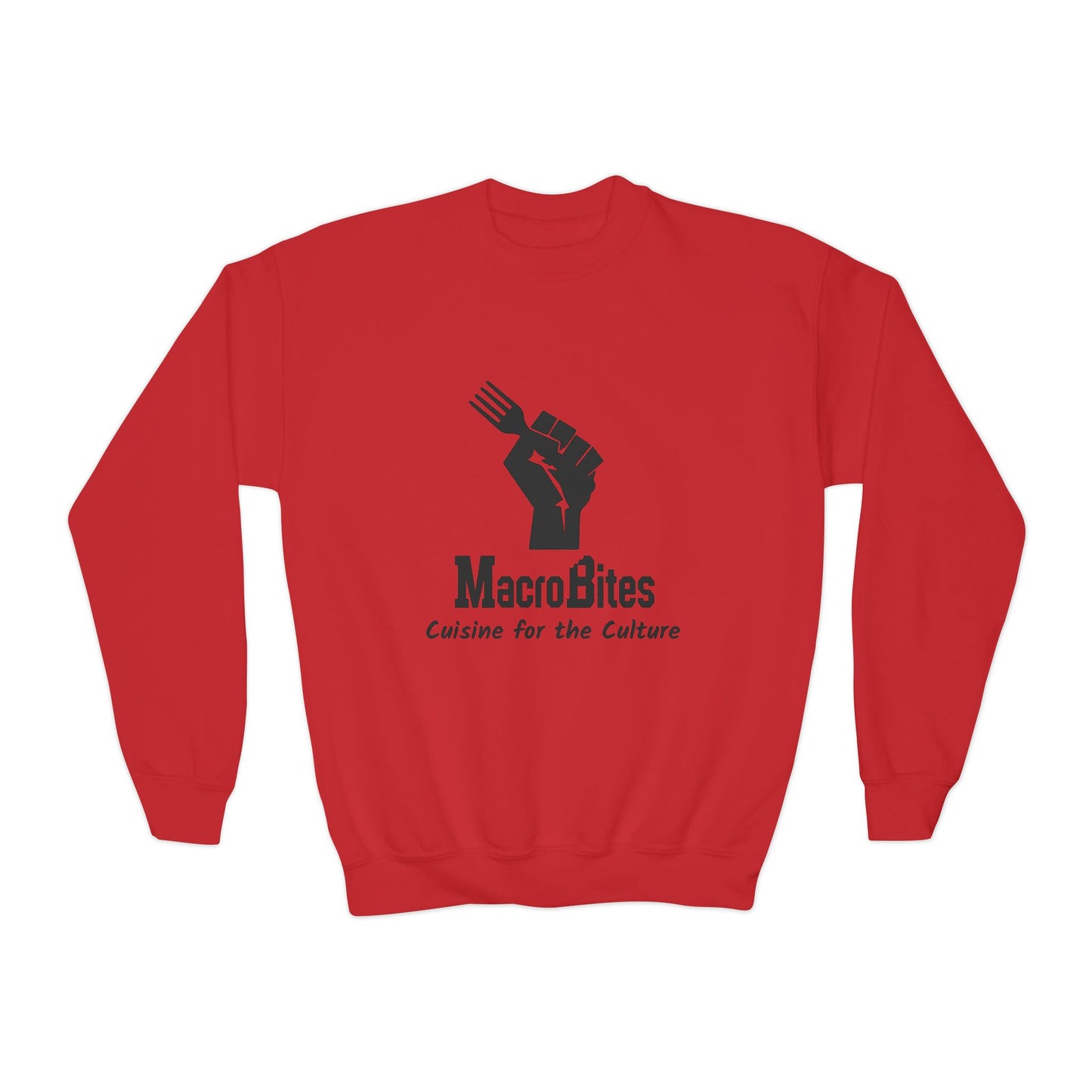 Youth Sweatshirt — "MacroBites: Cuisine for the Culture" Crewneck