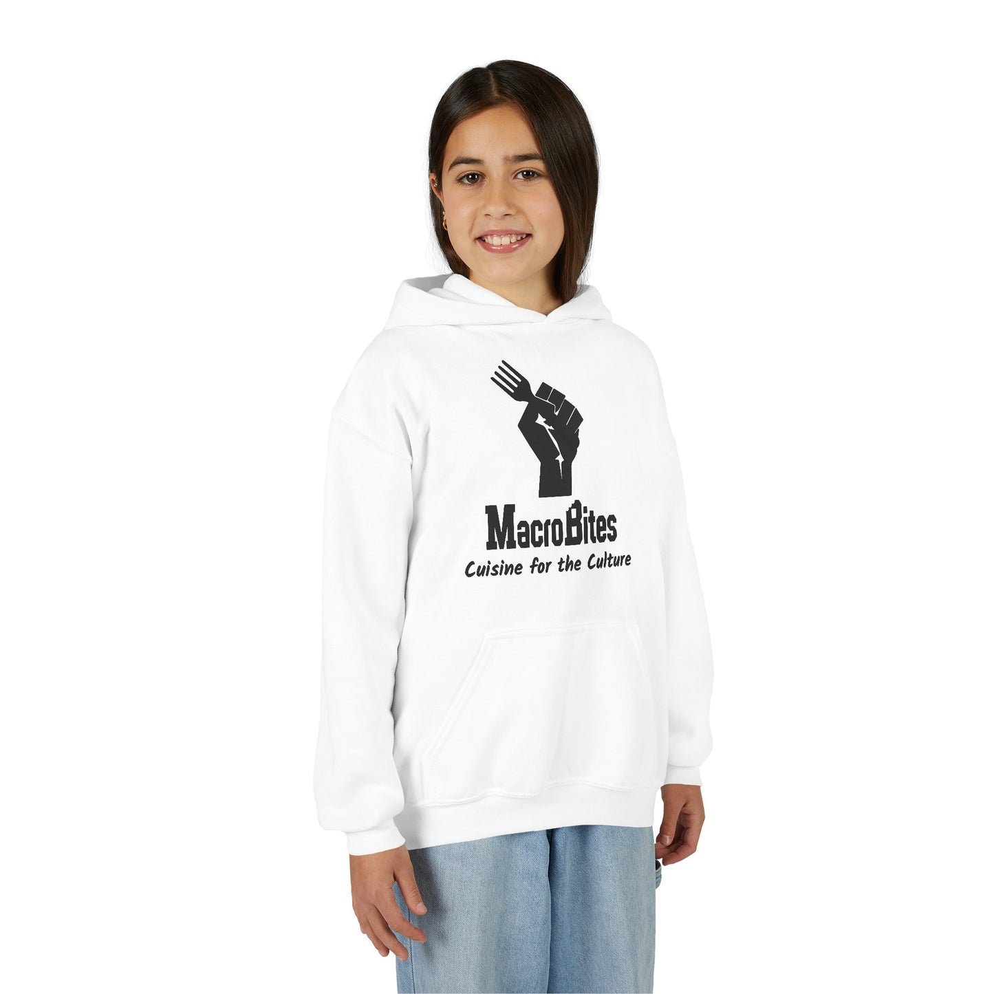 MacroBites Youth Hoodie - "Cuisine for the Culture" Logo Pullover