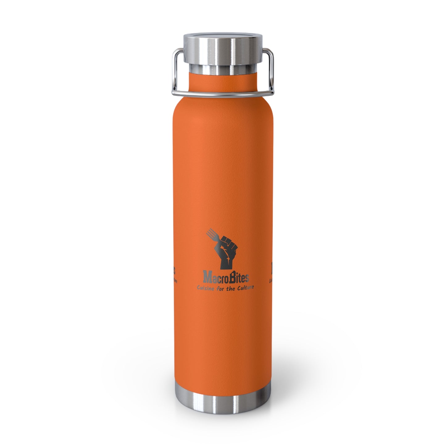 Copper Vacuum Insulated Water Bottle - 22oz with Macrobites Logo