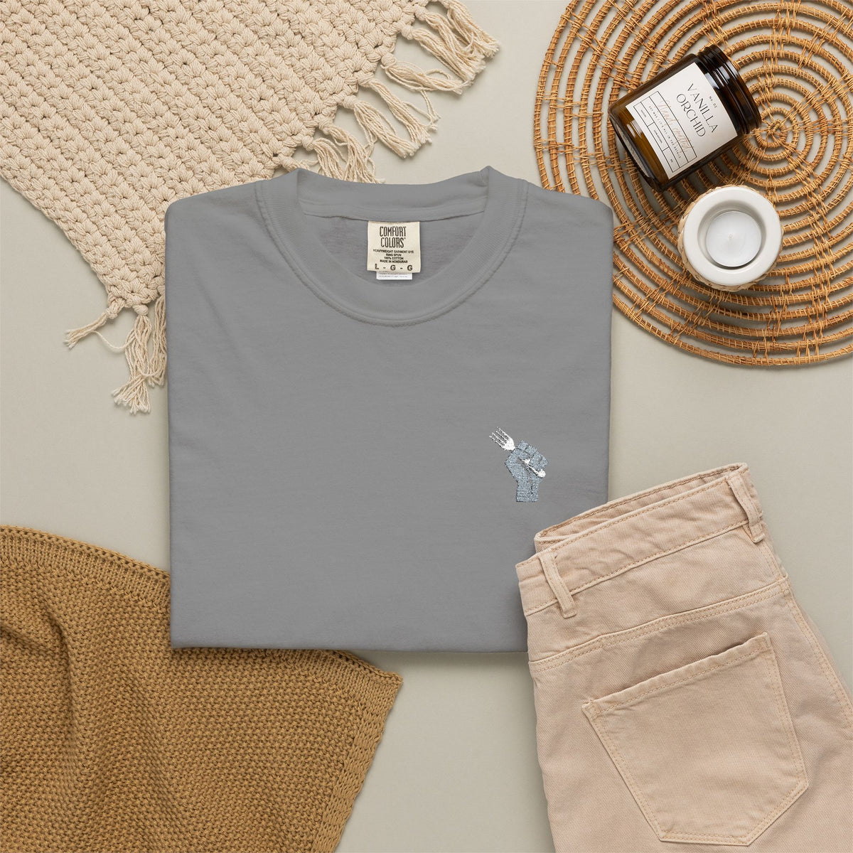 Fist Fork Embroidered Tee