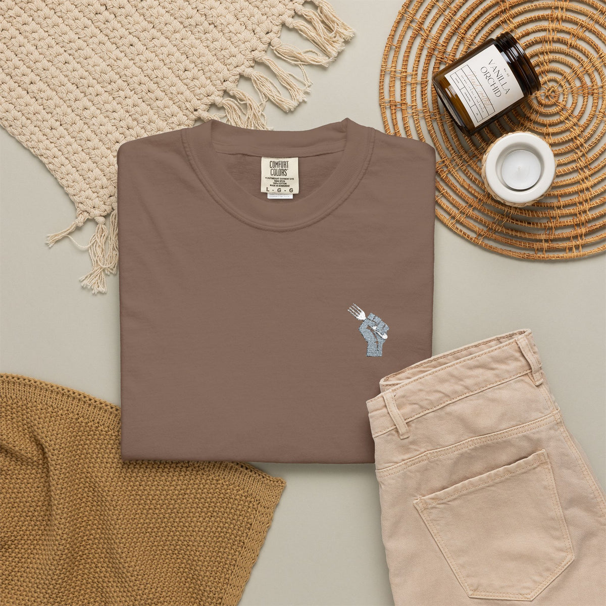Fist Fork Embroidered Tee
