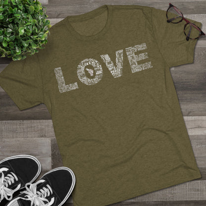 LOVE Typography T‑Shirt — Word Collage Design